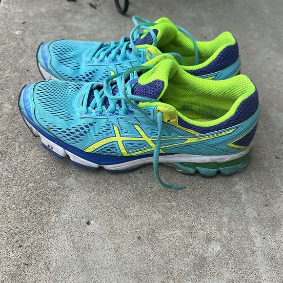 ASICS Blue tennis shoes women’s size 10 - Picture 3 of 7